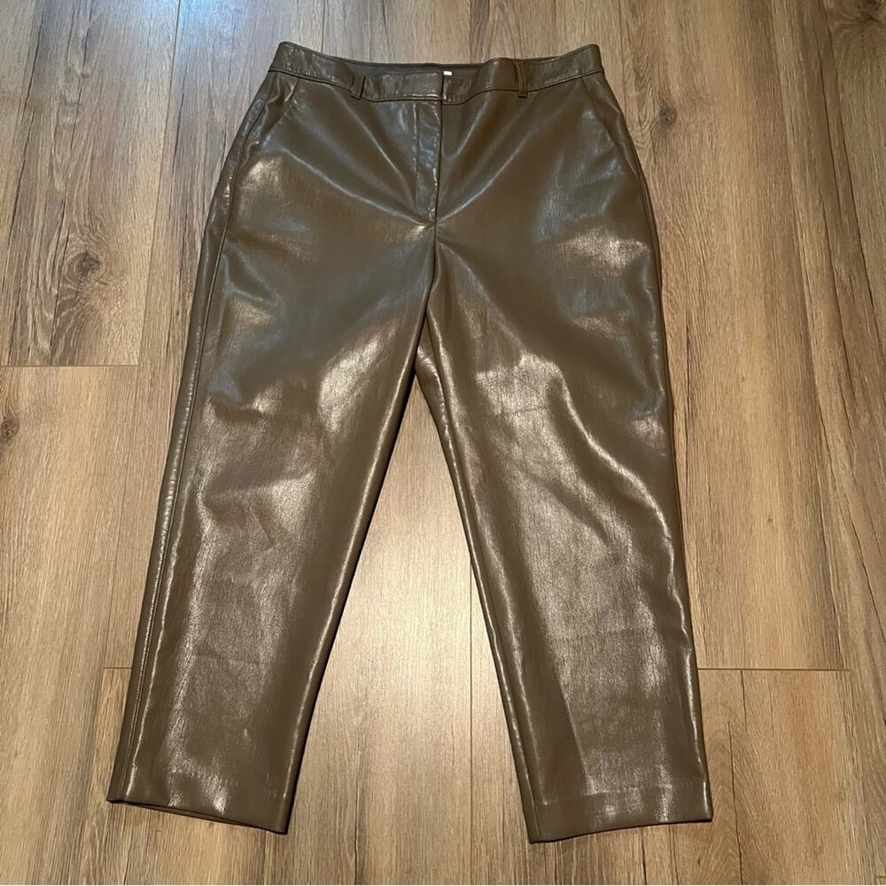 Aritzia Babaton Command Crop Vegan Leather Pants High Rise